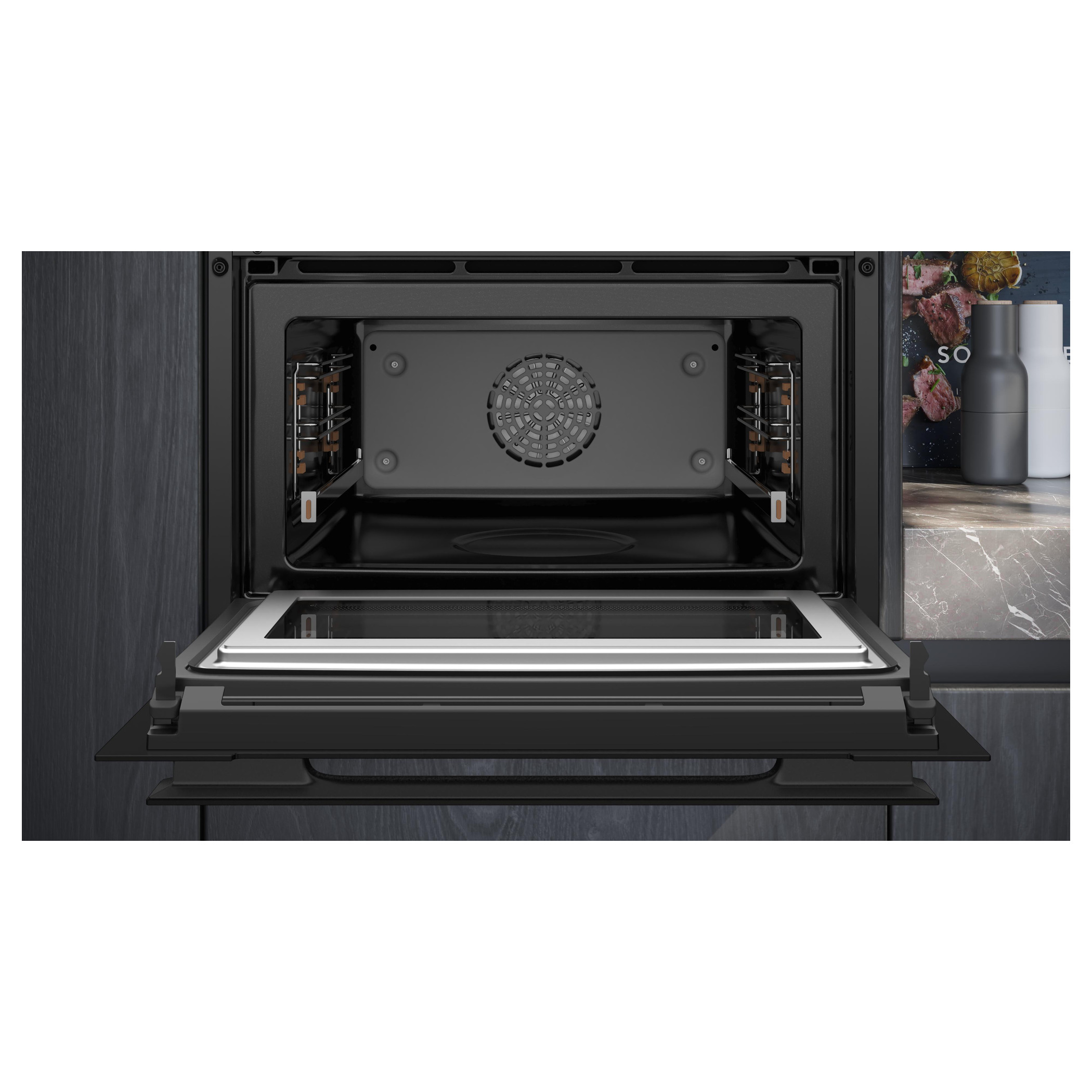 Horno compacto con microondas 60 x 45 cm Negro Siemens CM936GAB1 iQ700 - Imagen 3