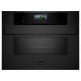 Horno compacto con microondas 60 x 45 cm Negro mate Siemens CM936GCM1 iQ700