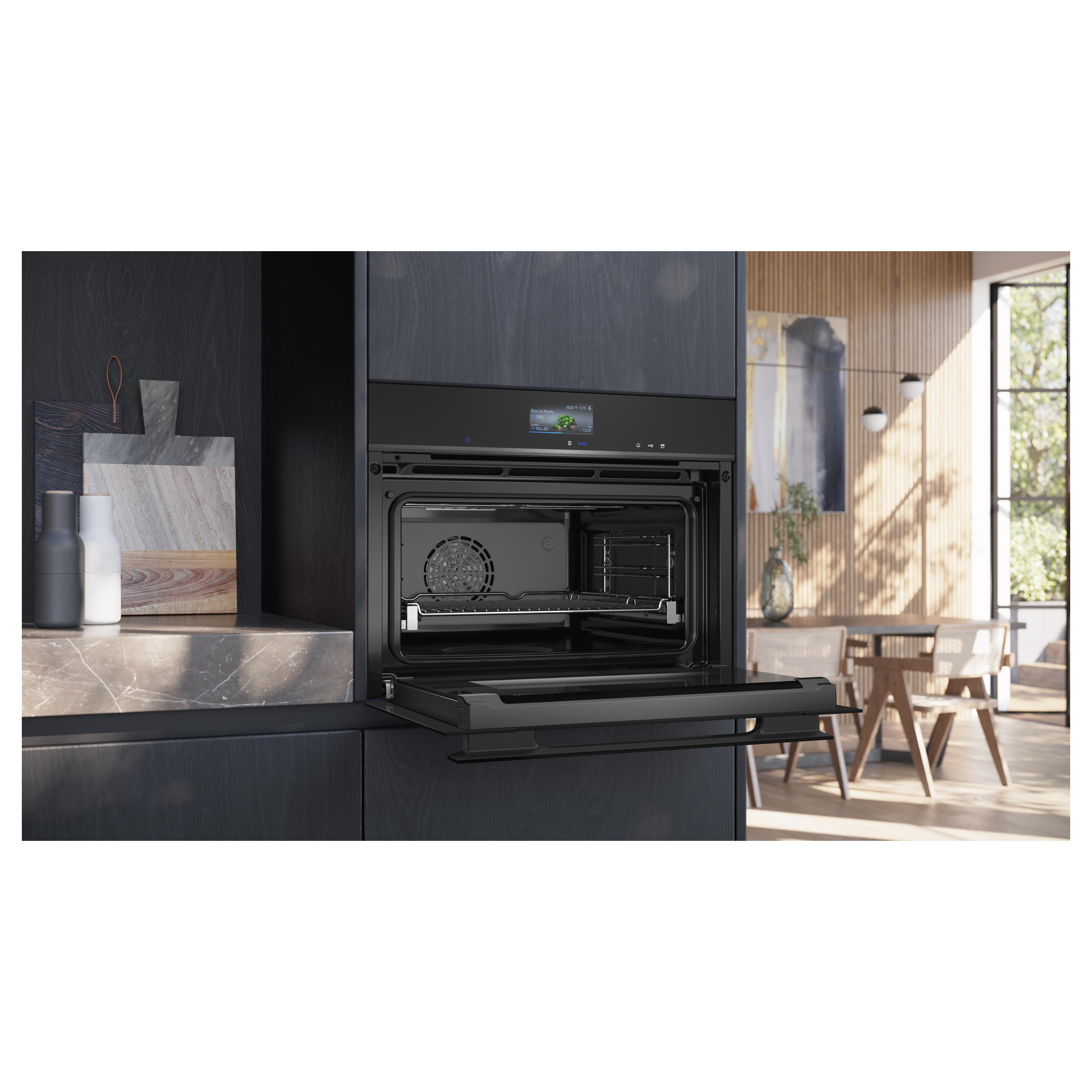 Horno compacto con vapor 60 x 45 cm Negro Siemens CS936GCB1 iQ700 - Imagen 4