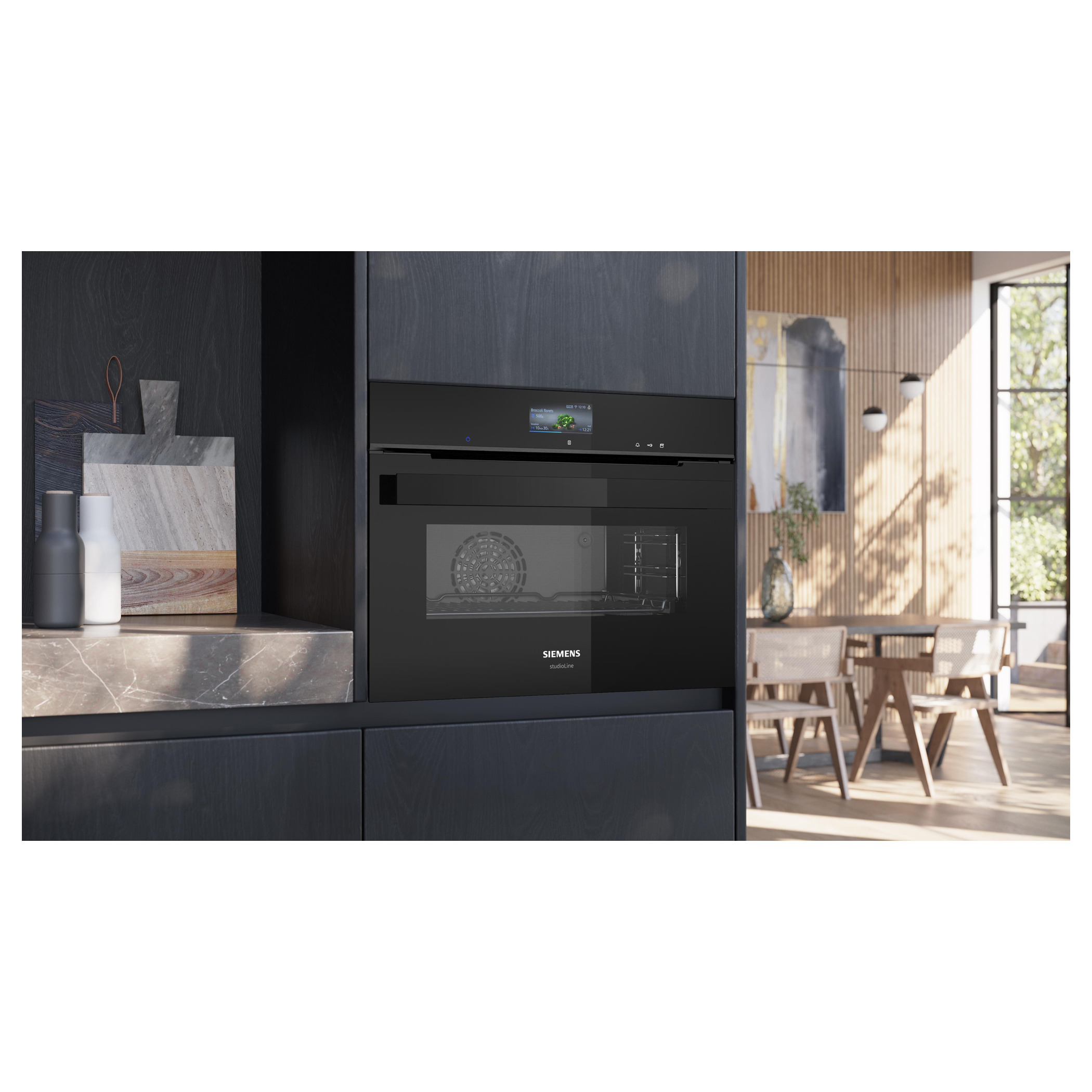Horno compacto con vapor 60 x 45 cm Negro Siemens CS936GCB1 iQ700 - Imagen 6