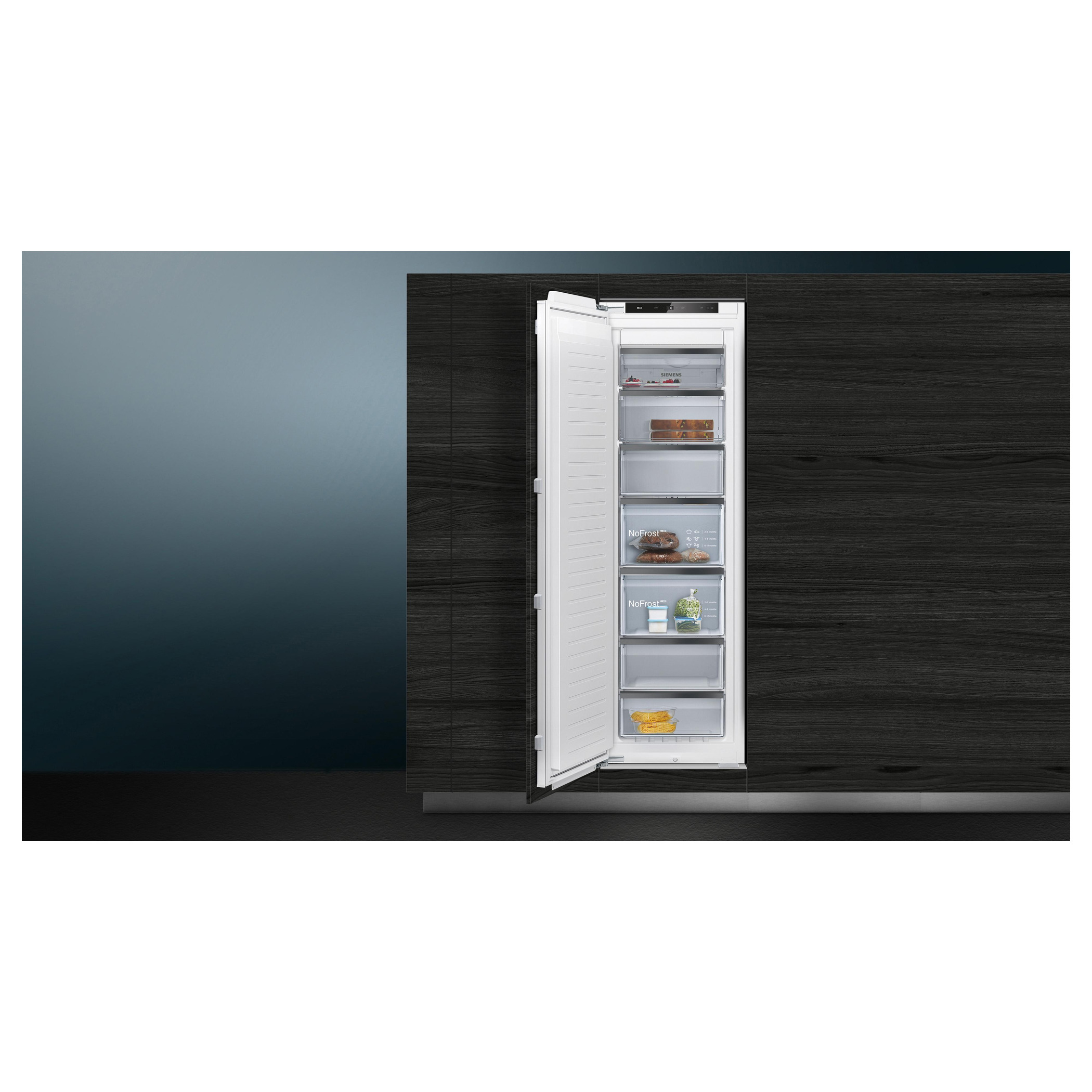 Congelador integrable 177.2 x 55.8 cm Cierre SoftClose con puerta fija Siemens GI81NHNE0 iQ700 - Imagen 2