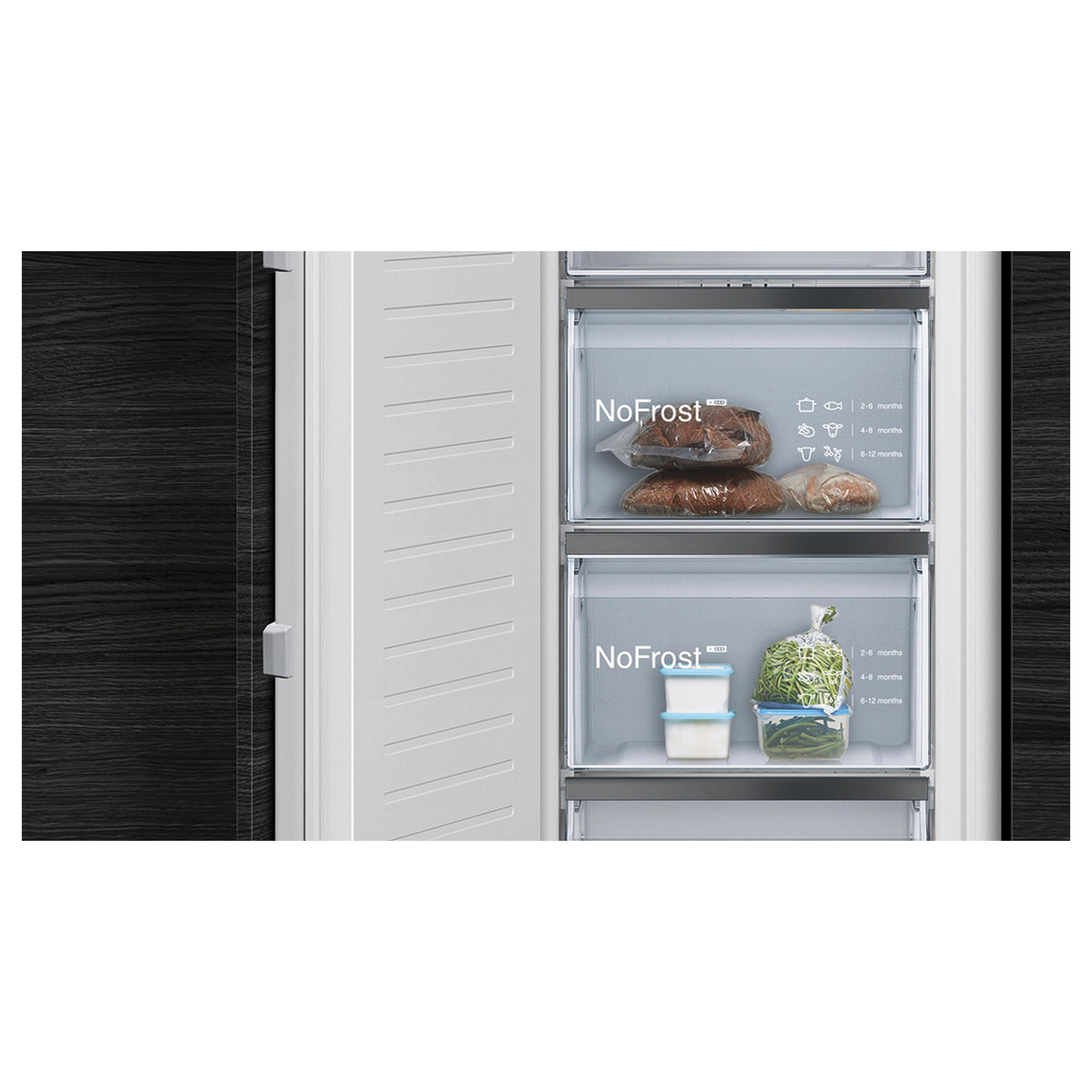Congelador integrable 177.2 x 55.8 cm Cierre SoftClose con puerta fija Siemens GI81NHNE0 iQ700 - Imagen 4