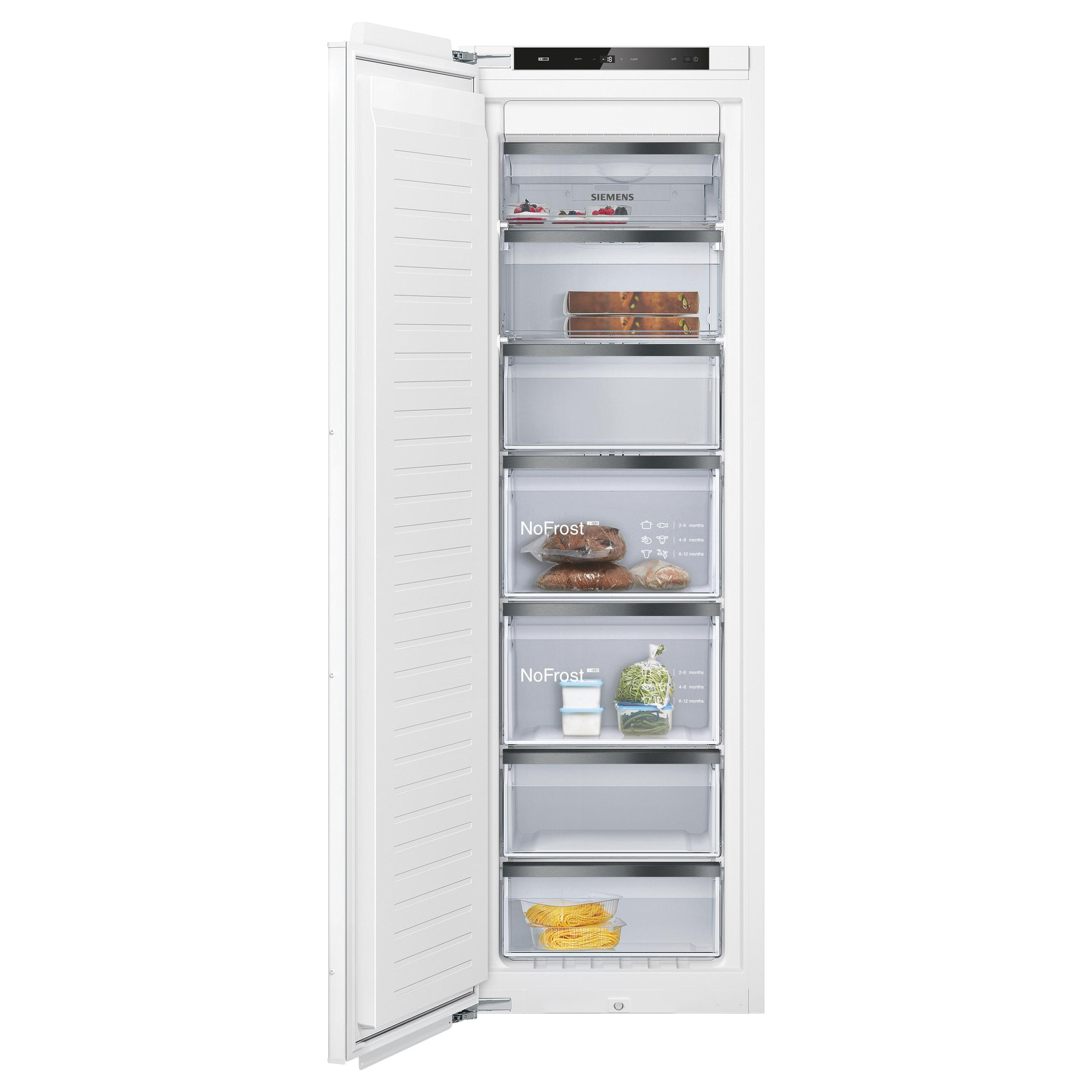 Congelador integrable 177.2 x 55.8 cm Cierre SoftClose con puerta fija Siemens GI81NHNE0 iQ700