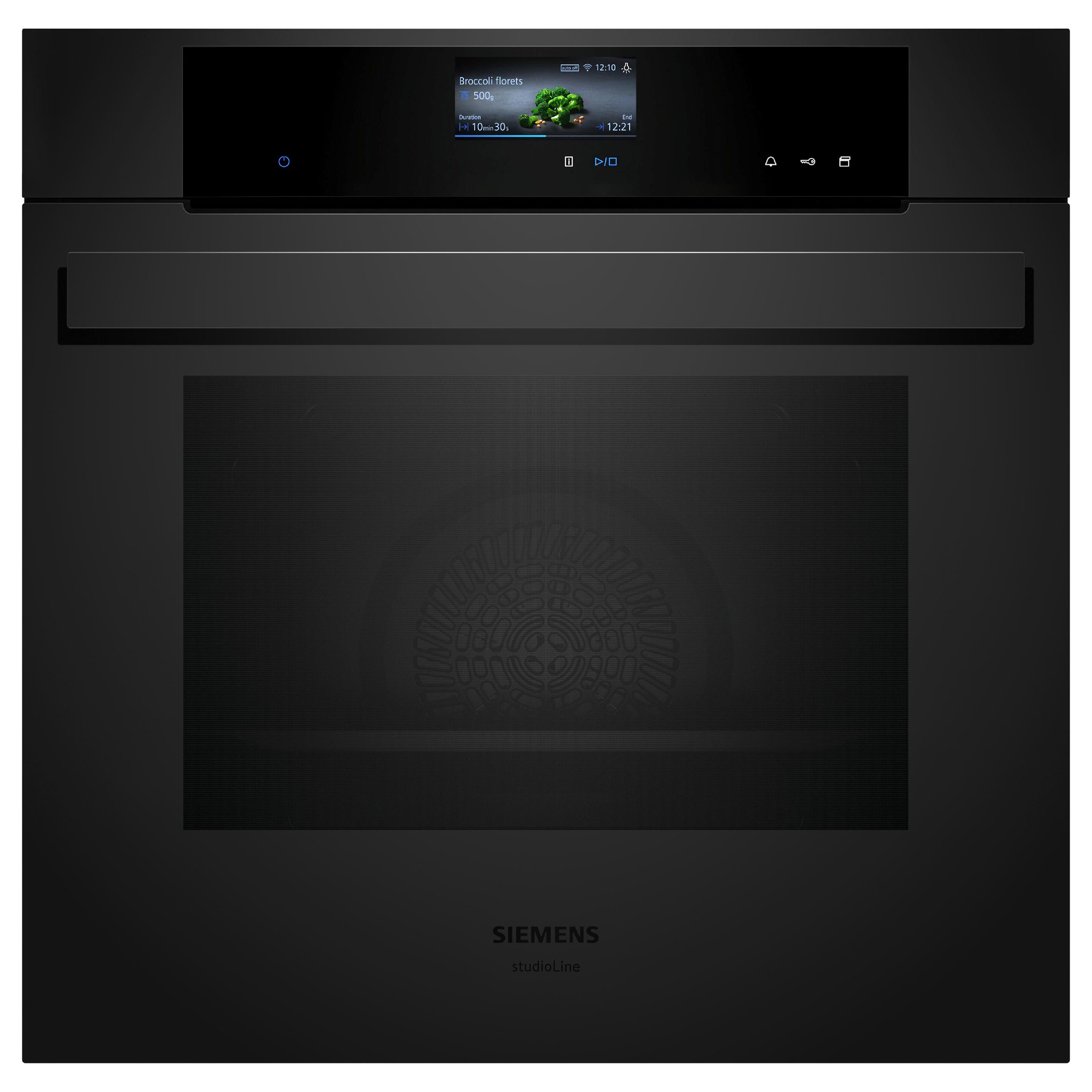 Horno con vapor 60 x 60 cm Negro mate Siemens HS936GCM1 iQ700