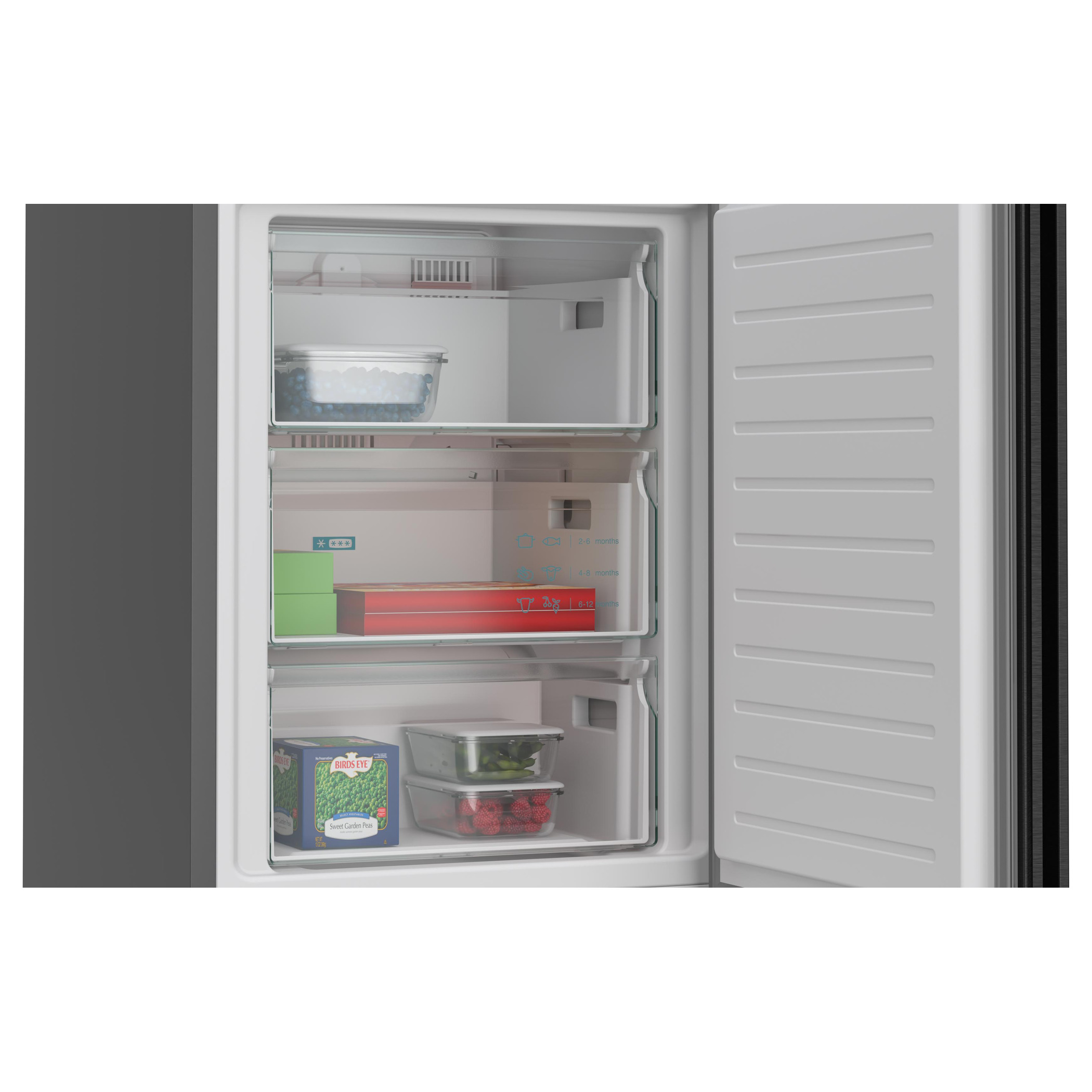 Frigorífico combinado de libre instalación 203 x 60 cm Acero negro antihuellas Siemens KG39NVXCG iQ300 - Imagen 7