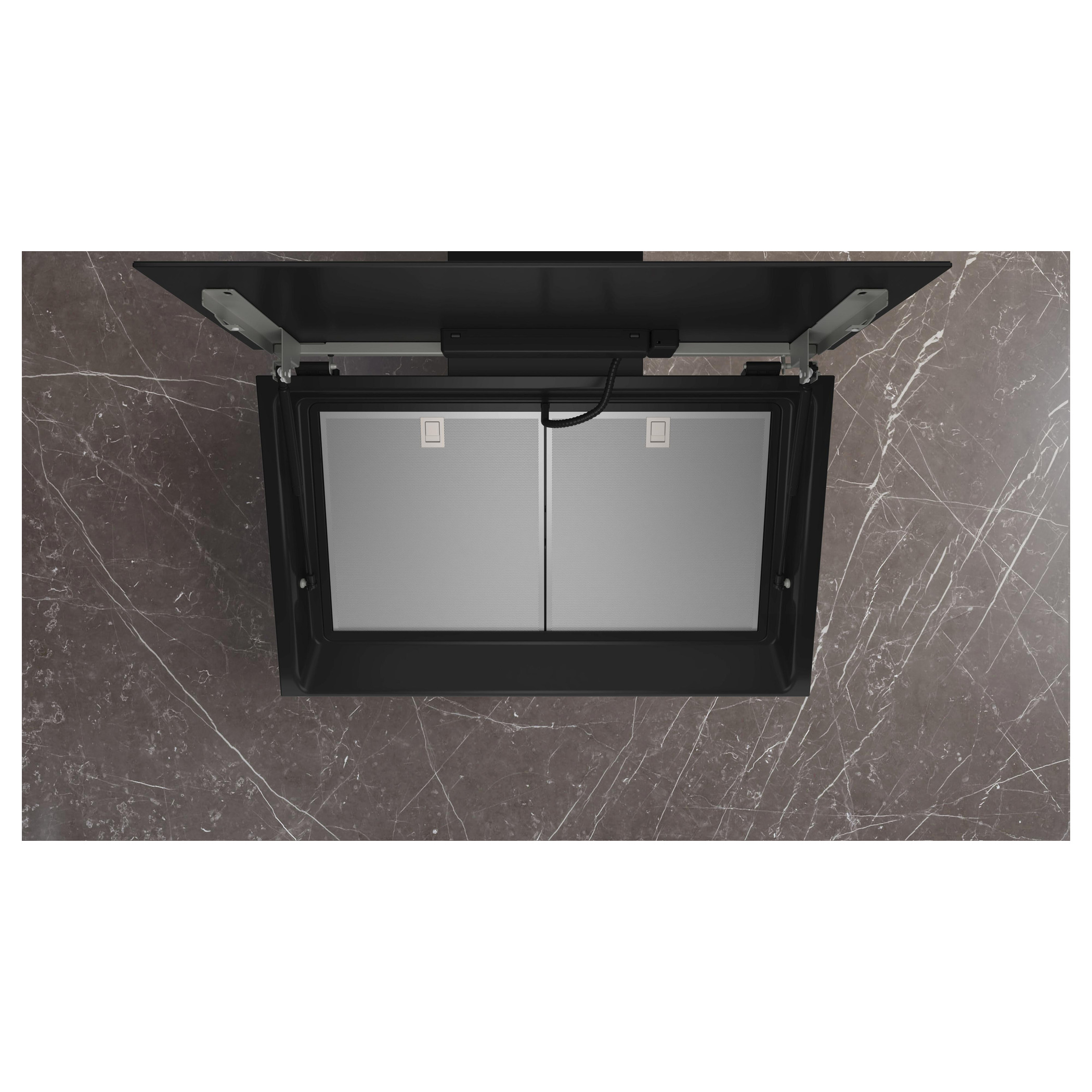 Campana decorativa de pared 80 cm Cristal negro mate, Cristal negro mate, Negro mate Siemens LC81KANB5 iQ700 - Imagen 6