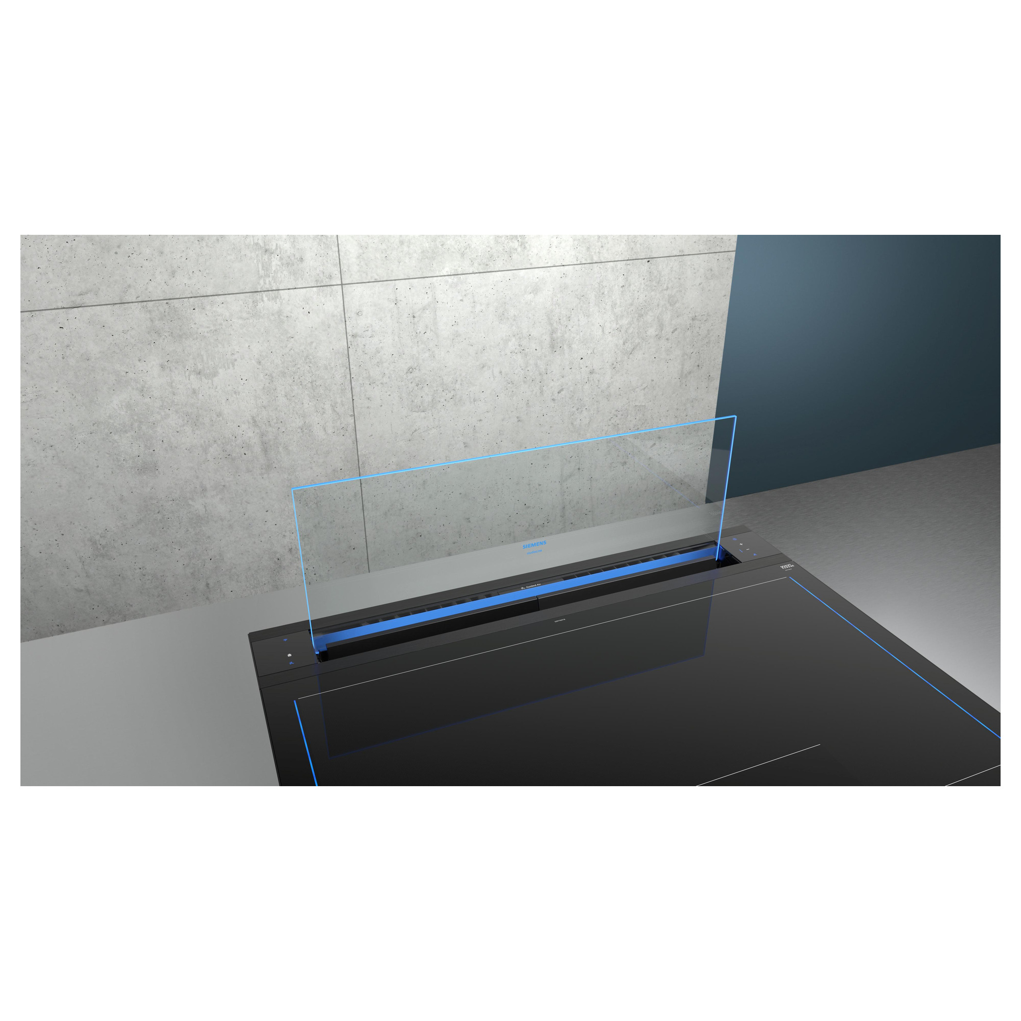 Extractor de encimera telescópico 90 cm Cristal transparente, Negro Siemens LD98WMM66 iQ700 - Imagen 8