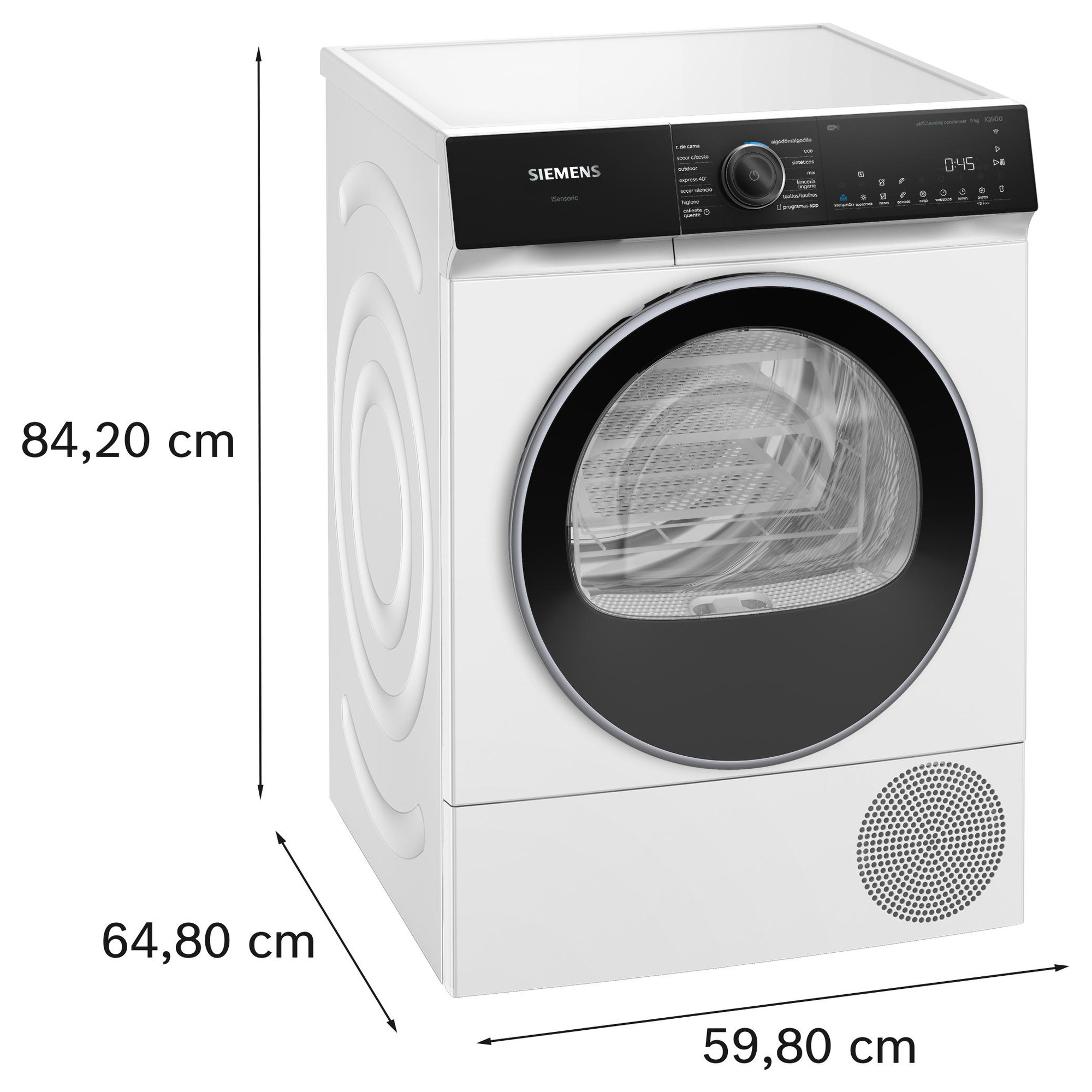 Secadora con bomba de calor 9 kg Siemens WQ46H2B0ES iQ500 - Imagen 6